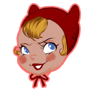 Devil Girl 3x3 matte vinyl sticker